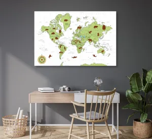 Obraz mapa so zvieratami