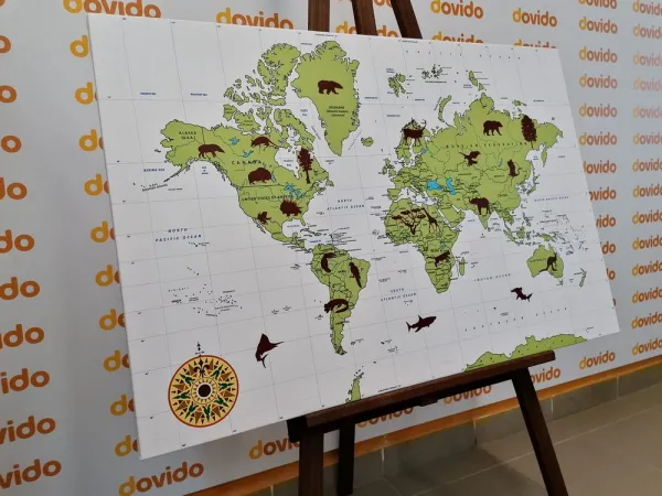 Obraz mapa so zvieratami