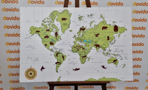 Obraz mapa so zvieratami