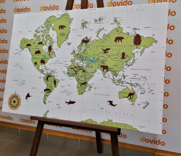 Obraz mapa so zvieratami