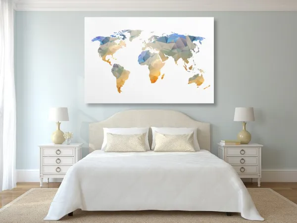 Obraz polygonálna mapa sveta