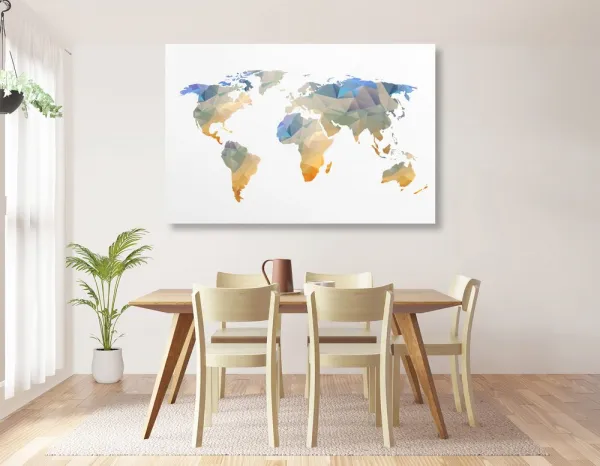 Obraz polygonálna mapa sveta