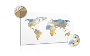 Obraz na korku polygonálna mapa sveta