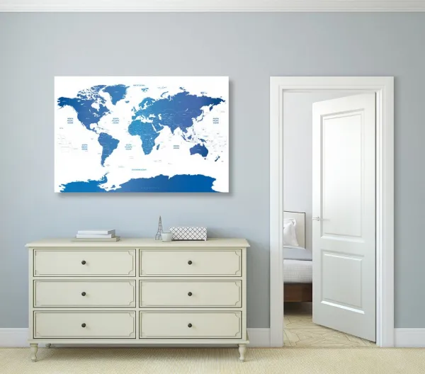 Obraz mapa sveta s jednotlivými štátmi