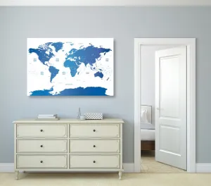 Obraz mapa sveta s jednotlivými štátmi