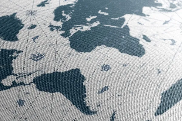 Obraz mapa v modrom prevedení