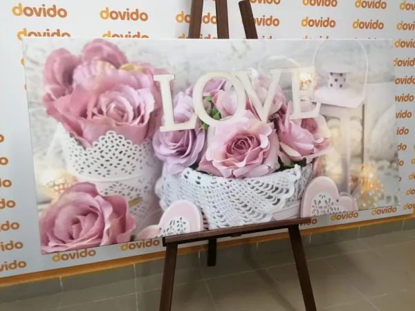 Obraz vintage dekorácia s nápisom Love