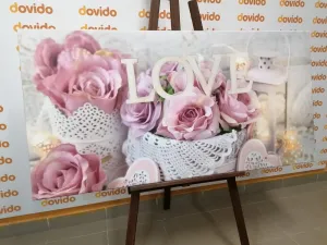 Obraz vintage dekorácia s nápisom Love