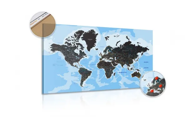 Obraz na korku moderná mapa sveta
