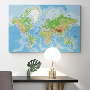 Obraz na korku klasická mapa sveta
