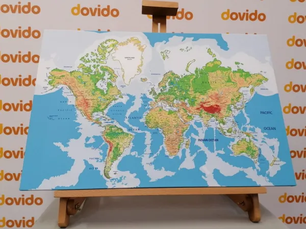 Obraz na korku klasická mapa sveta