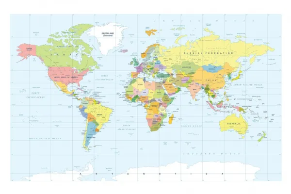 Obraz klasická mapa s bielym okrajom