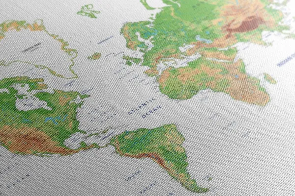 Obraz klasická mapa sveta s bielym pozadím
