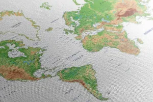 Obraz klasická mapa sveta s bielym pozadím