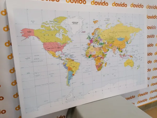 Obraz klasická mapa s bielym okrajom