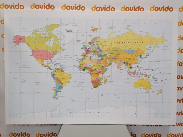 Obraz klasická mapa s bielym okrajom