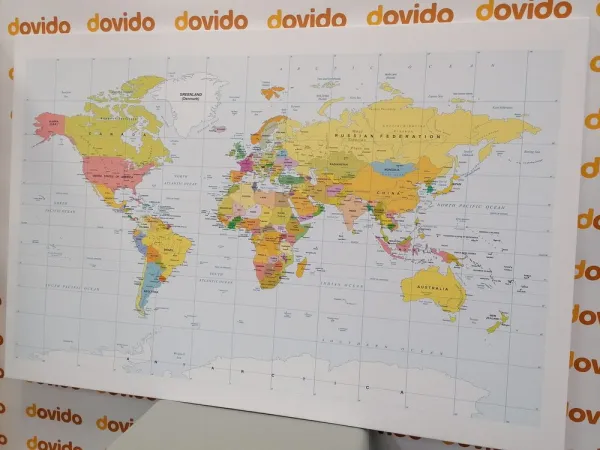 Obraz klasická mapa s bielym okrajom