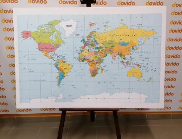 Obraz klasická mapa s bielym okrajom