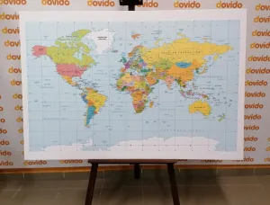 Obraz klasická mapa s bielym okrajom