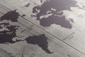 Obraz hnedá mapa na drevenom pozadí