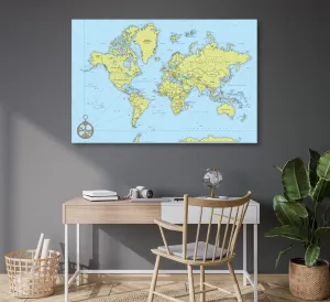 Obraz na korku štýlová mapa s kompasom