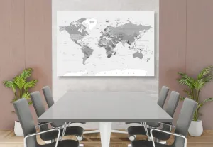 Obraz na korku klasická čiernobiela mapa