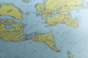 Obraz na korku štýlová mapa s kompasom