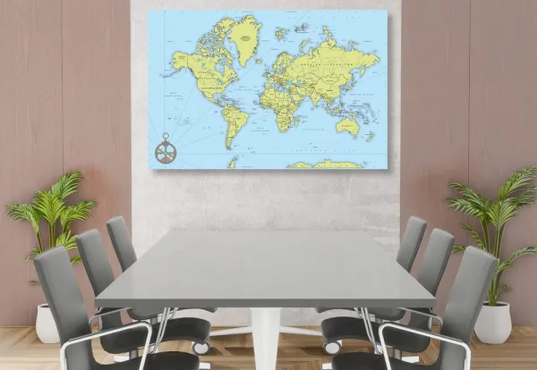 Obraz na korku štýlová mapa s kompasom
