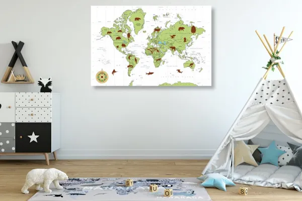 Obraz mapa so zvieratami
