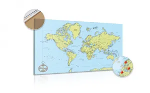 Obraz na korku štýlová mapa s kompasom