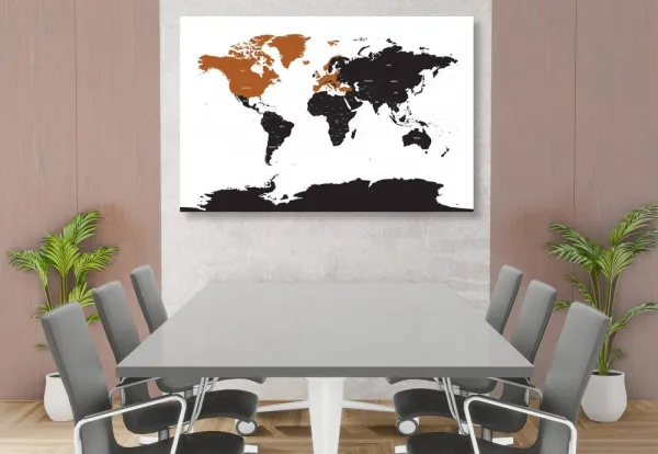 Obraz na korku moderná mapa s kontrastom