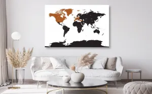 Obraz na korku moderná mapa s kontrastom