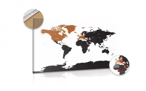 Obraz na korku moderná mapa s kontrastom
