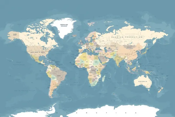 Obraz štýlová vintage mapa sveta
