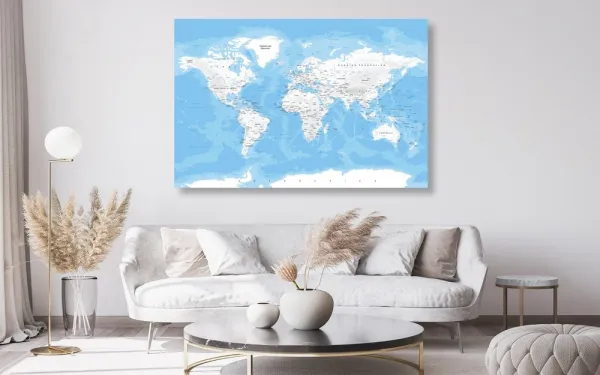 Obraz na korku štýlová mapa sveta