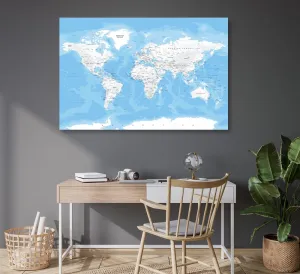 Obraz na korku štýlová mapa sveta