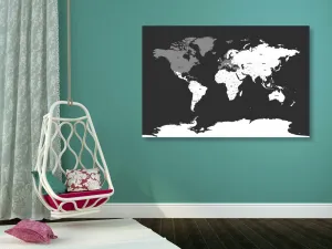 Obraz na korku moderná mapa s čiernobielym nádychom
