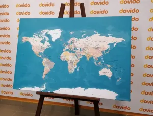 Obraz štýlová vintage mapa sveta
