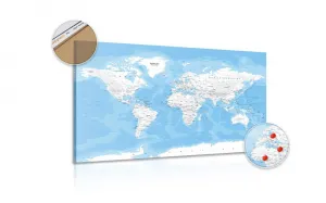 Obraz na korku štýlová mapa sveta