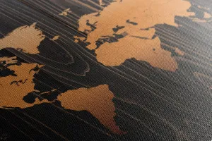 Obraz oranžová mapa na dreve