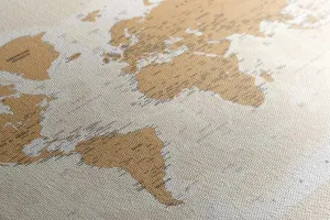 Obraz mapa sveta s vintage nádychom