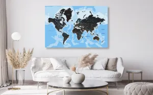 Obraz na korku moderná mapa sveta