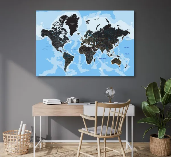 Obraz moderná mapa sveta