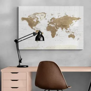 Obraz nádherná vintage mapa sveta s bielym pozadím