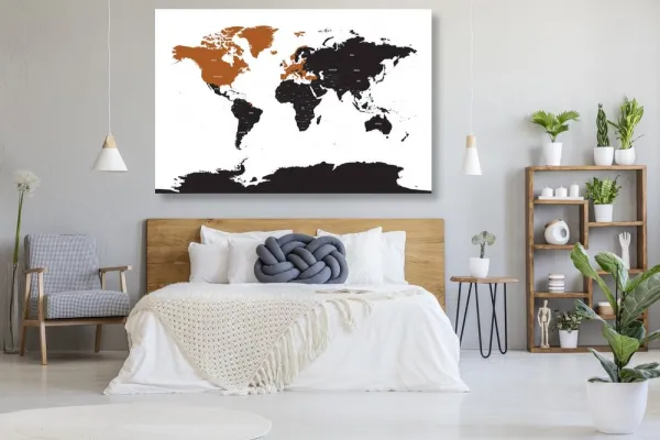 Obraz na korku moderná mapa s kontrastom