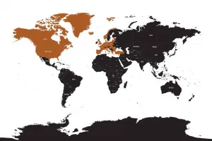 Obraz na korku moderná mapa s kontrastom