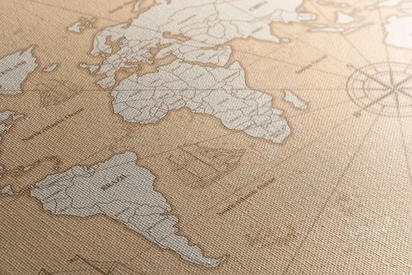 Obraz na korku zaujímavá béžová mapa sveta