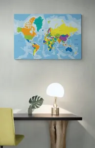 Obraz farebná mapa sveta