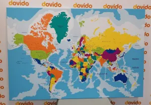 Obraz farebná mapa sveta