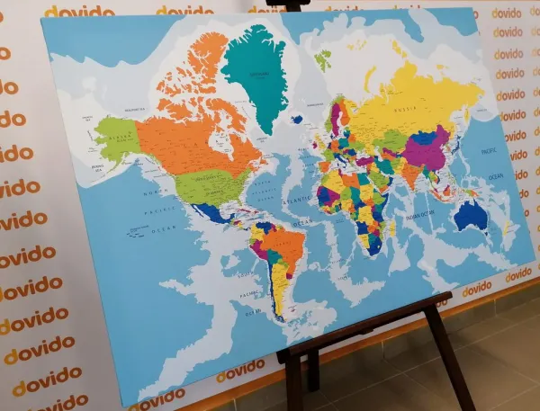 Obraz farebná mapa sveta